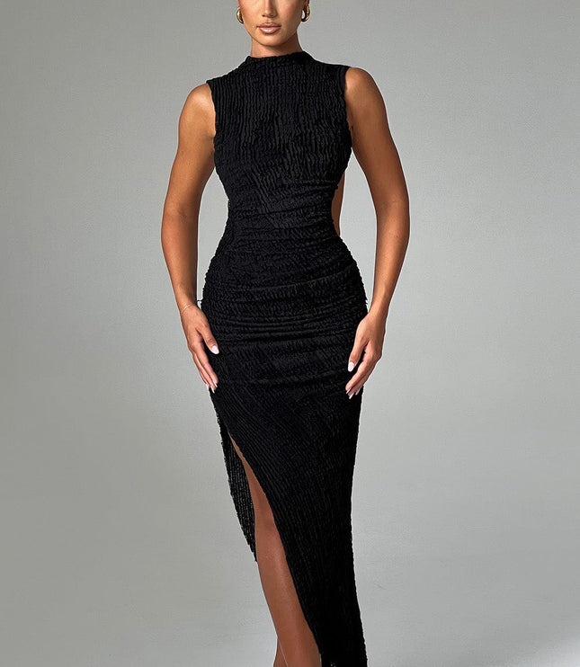 Women Sleeveless Cut Out Ruched Knit Midi Dress - product image 18