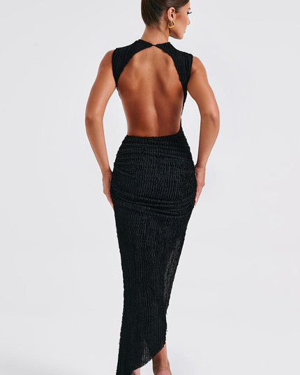 Women Sleeveless Cut Out Ruched Knit Midi Dress - product image 21