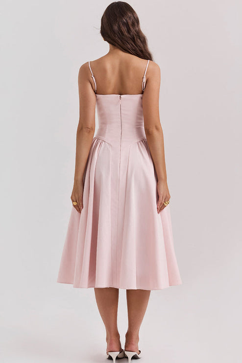 Women Sweetheart Neck Midi Dress with Side Pockets Midi Dress - product image 22