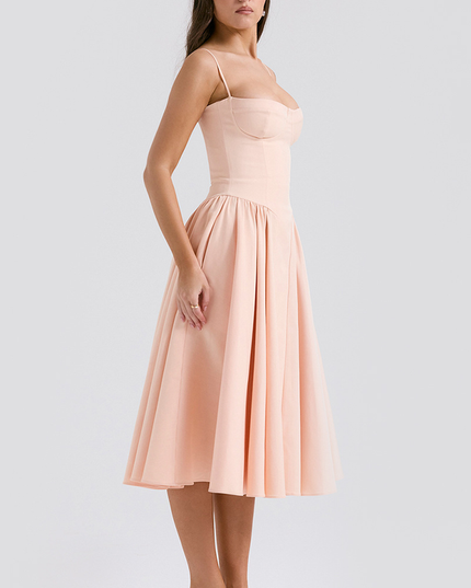 Women Sweetheart Neck Midi Dress with Side Pockets Midi Dress - product image 28