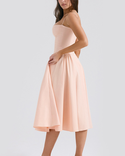 Women Sweetheart Neck Midi Dress with Side Pockets Midi Dress - product image 29