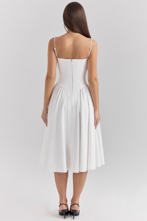 Women Sweetheart Neck Midi Dress with Side Pockets Midi Dress - product image 37