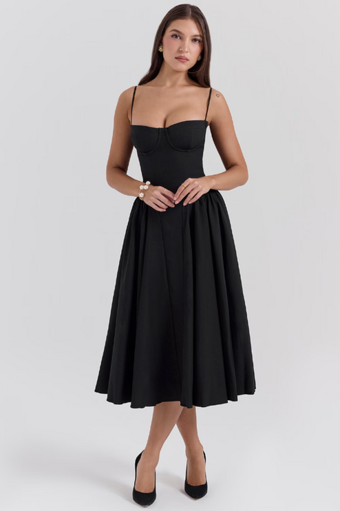 Women Sweetheart Neck Midi Dress with Side Pockets Midi Dress - product image 38