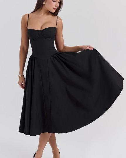 Women Sweetheart Neck Midi Dress with Side Pockets Midi Dress - product image 39