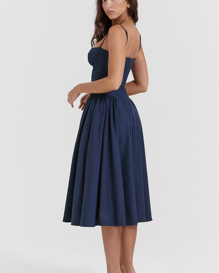 Women Sweetheart Neck Midi Dress with Side Pockets Midi Dress - product image 5