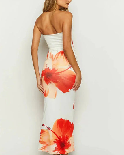 Women Strapless Floral Print Maxi Dress - product image 7