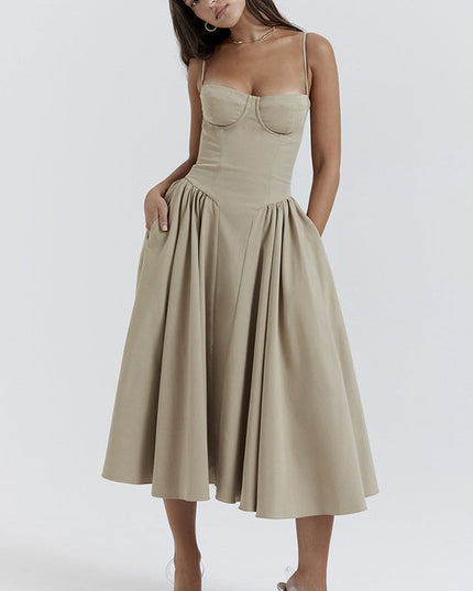 Women Sweetheart Neck Midi Dress with Pockets Midi Dress - product image 10