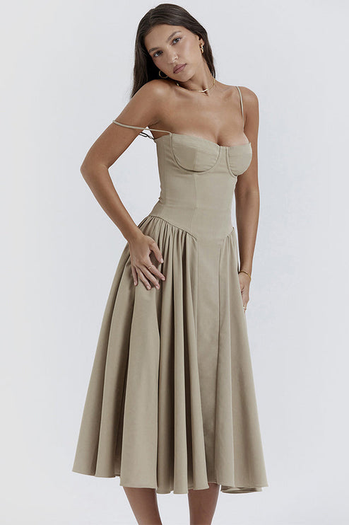 Women Sweetheart Neck Midi Dress with Pockets Midi Dress - product image 11