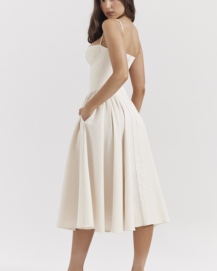 Women Sweetheart Neck Midi Dress with Pockets Midi Dress - product image 17