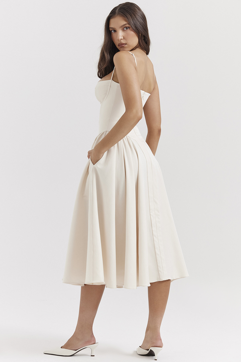 Women Sweetheart Neck Midi Dress with Pockets Midi Dress - product image 17