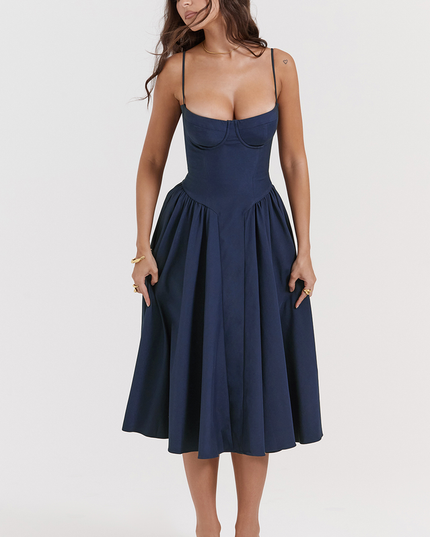 Women Sweetheart Neck Midi Dress with Pockets Midi Dress - product image 2