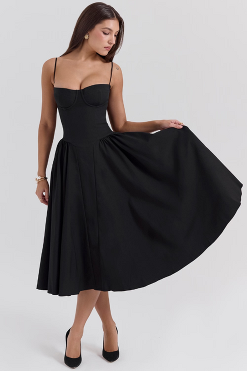 Women Sweetheart Neck Midi Dress with Pockets Midi Dress - product image 39