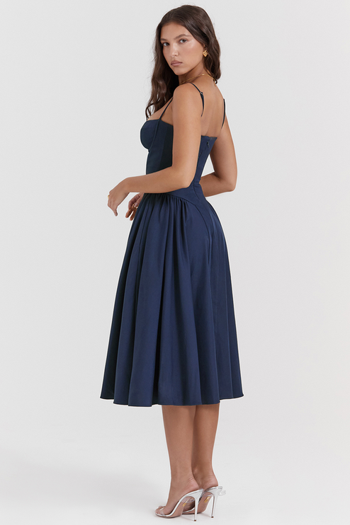 Women Sweetheart Neck Midi Dress with Pockets Midi Dress - product image 5