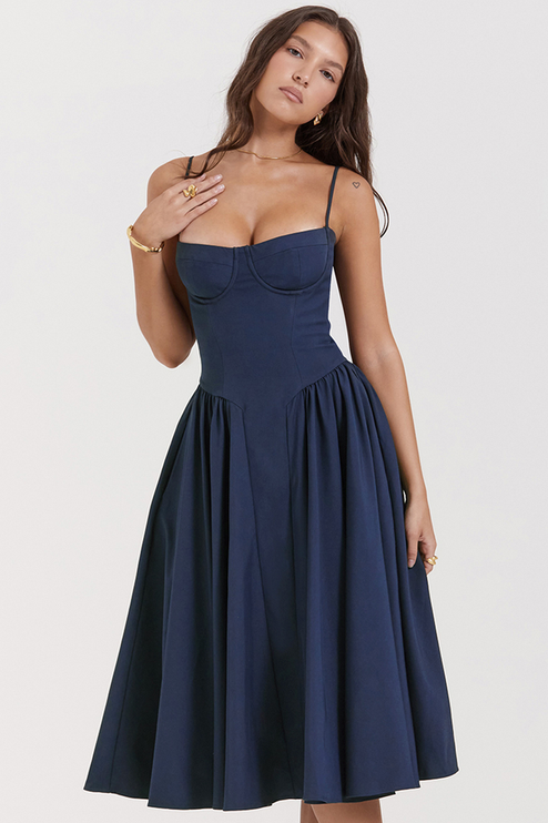 Women Sweetheart Neck Midi Dress with Pockets Midi Dress - product image 6