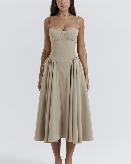 Women Sweetheart Neck Midi Dress with Pockets Midi Dress - product image 9