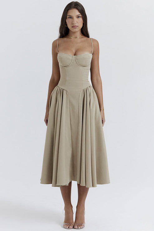 Women Sweetheart Neck Midi Dress with Pockets Midi Dress - product image 9