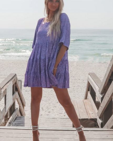 My Queen Sequin Baby Doll Dress | Dress In Beauty
