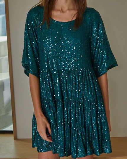 My Queen Sequin Baby Doll Dress | Dress In Beauty