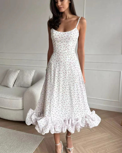 Women Graduation Scoop Neck Flounce Midi Dress - product image 12